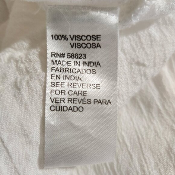 Carol Rose Women's Size S/M White Sleeveless Gauze Button Front Maxie Dress Boho - Picture 14 of 15